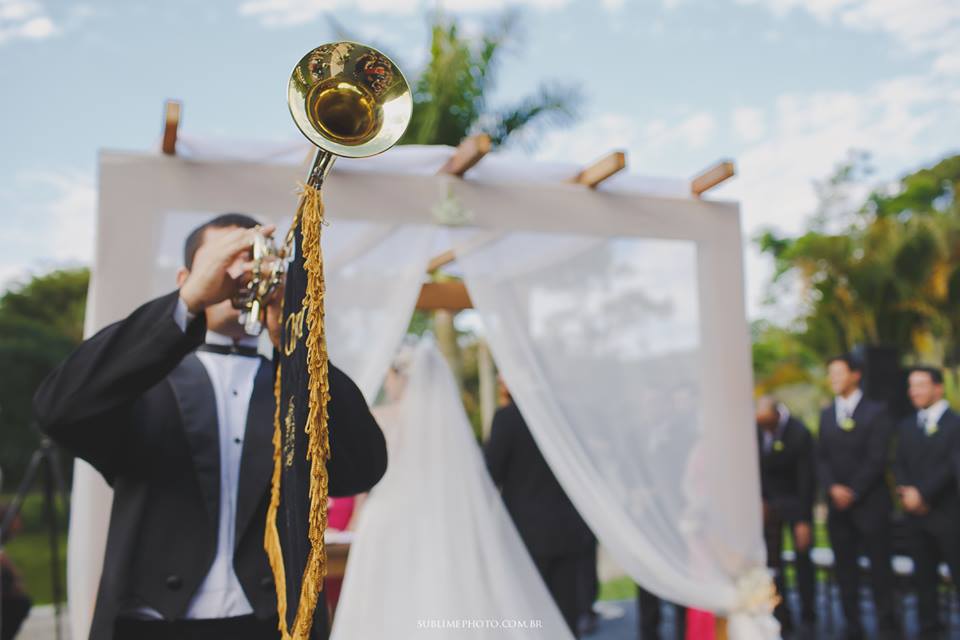 Cerimônia de casamento com música ao vivo